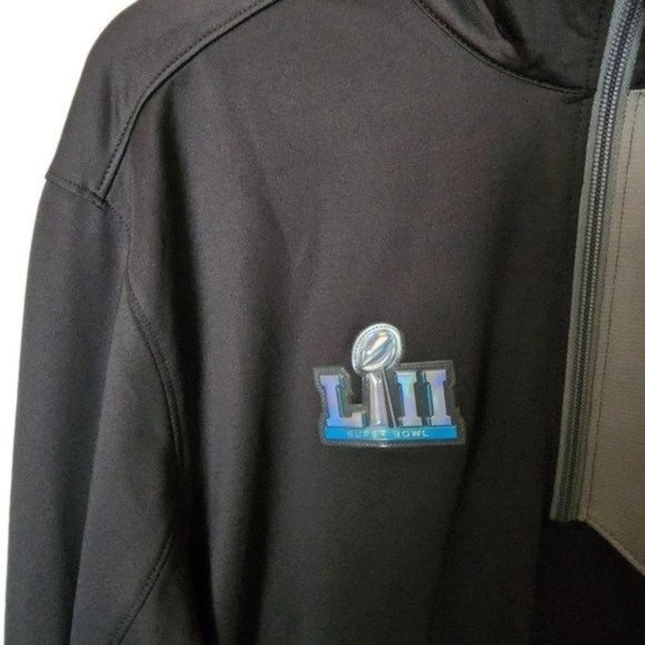 Cutter & Buck DRYTEC‎ SuperBowl Black Gray 1/4 Zip Pullover Men’s Size XL - Picture 4 of 10